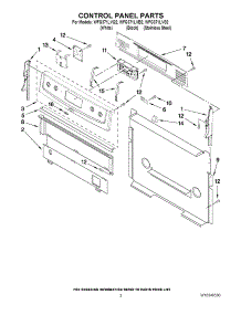 02 - Control Panel Parts parts for Whirlpool Range WFG371LVQ2 from AppliancePartsPros.com