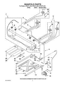 03 - Manifold Parts parts for Whirlpool Range WFG371LVQ2 from AppliancePartsPros.com