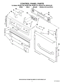 02 - Control Panel Parts parts for Whirlpool Range WFG361LVD2 from AppliancePartsPros.com
