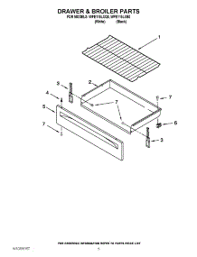 04 - Drawer & Broiler Parts parts for Whirlpool Range WFE115LXQ0 from AppliancePartsPros.com
