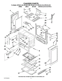 04 - Chassis Parts parts for Whirlpool Range WFG361LVT2 from AppliancePartsPros.com