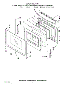 05 - Door Parts parts for Whirlpool Range WFG361LVT2 from AppliancePartsPros.com