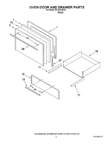 03 - Oven Door And Drawer Parts parts for Whirlpool Range RF3010XEW2 from AppliancePartsPros.com
