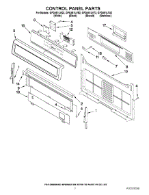 02 - Control Panel Parts parts for Whirlpool Range GFG461LVQ2 from AppliancePartsPros.com