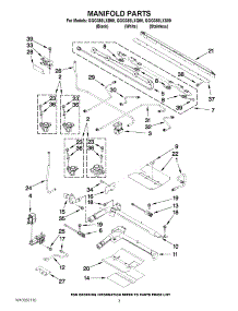 03 - Manifold Parts parts for Whirlpool Range GGG388LXB00 from AppliancePartsPros.com