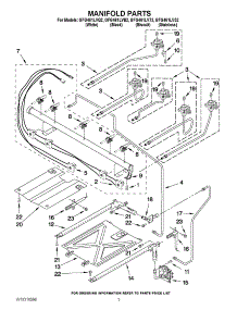 03 - Manifold Parts parts for Whirlpool Range GFG461LVS2 from AppliancePartsPros.com