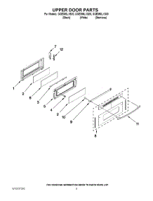 04 - Upper Door Parts parts for Whirlpool Range GGE390LXB00 from AppliancePartsPros.com
