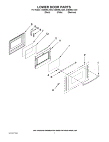 05 - Lower Door Parts parts for Whirlpool Range GGE390LXB00 from AppliancePartsPros.com
