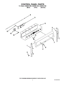 02 - Control Panel Parts parts for Whirlpool Range GGE388LXB00 from AppliancePartsPros.com