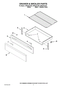06 - Drawer & Broiler Parts parts for Whirlpool Range WFG381LVB2 from AppliancePartsPros.com