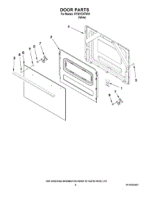 05 - Door Parts parts for Whirlpool Range RF301OXTW01 from AppliancePartsPros.com