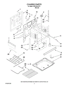 03 - Chassis Parts parts for Whirlpool Range WDE150LVT01C from AppliancePartsPros.com
