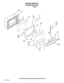 04 - Door Parts parts for Whirlpool Range WDE151LVQ01 from AppliancePartsPros.com