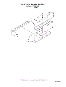 02 - Control Panel Parts parts for Whirlpool Range YGY399LXUQ05 from AppliancePartsPros.com