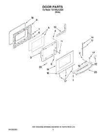 04 - Door Parts parts for Whirlpool Range YGY399LXUQ05 from AppliancePartsPros.com