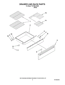 05 - Drawer And Rack Parts parts for Whirlpool Range YGY399LXUQ05 from AppliancePartsPros.com