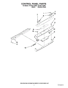 02 - Control Panel Parts parts for Whirlpool Range YGY397LXUB03 from AppliancePartsPros.com
