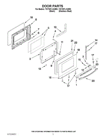 04 - Door Parts parts for Whirlpool Range YGY397LXUB03 from AppliancePartsPros.com