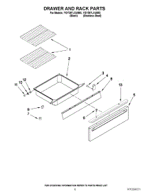 05 - Drawer And Rack Parts parts for Whirlpool Range YGY397LXUS03 from AppliancePartsPros.com