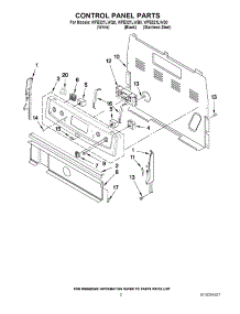 02 - Control Panel Parts parts for Whirlpool Range WFE321LWQ0 from AppliancePartsPros.com
