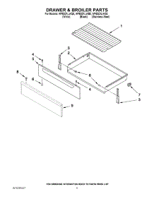 04 - Drawer & Broiler Parts parts for Whirlpool Range WFE321LWQ0 from AppliancePartsPros.com
