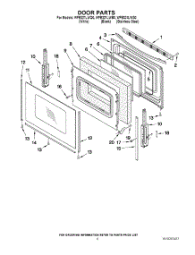 05 - Door Parts parts for Whirlpool Range WFE321LWQ0 from AppliancePartsPros.com
