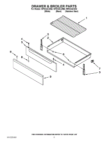 04 - Drawer & Broiler Parts parts for Whirlpool Range WFE324LWQ0 from AppliancePartsPros.com