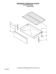 04 - Drawer & Broiler Parts parts for Whirlpool Range WFE114LWS0 from AppliancePartsPros.com
