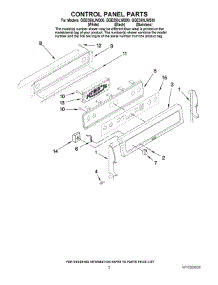 02 - Control Panel Parts parts for Whirlpool Range GGE350LWS00 from AppliancePartsPros.com