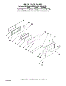 04 - Upper Door Parts parts for Whirlpool Range GGE350LWQ00 from AppliancePartsPros.com