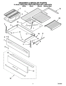 02 - Drawer & Broiler Parts parts for Whirlpool Range WERP4120PS0 from AppliancePartsPros.com