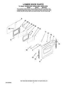 05 - Lower Door Parts parts for Whirlpool Range GGE350LWB00 from AppliancePartsPros.com