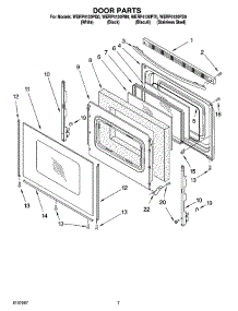 05 - Door Parts, Optional Parts parts for Whirlpool Range WERP4120PT0 from AppliancePartsPros.com