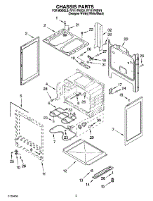 03 - Chassis Parts parts for Whirlpool Range RF111PXSW1 from AppliancePartsPros.com