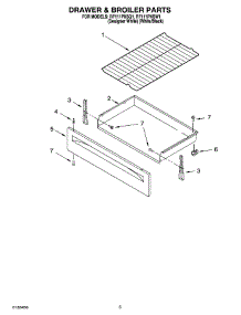 04 - Drawer & Broiler Parts parts for Whirlpool Range RF111PXSW1 from AppliancePartsPros.com