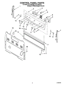 02 - Control Panel Parts parts for Whirlpool Range RF110AXST1 from AppliancePartsPros.com