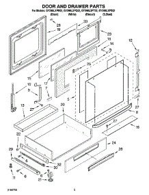 04 - Door And Drawer Parts parts for Whirlpool Range GY398LXPS02 from AppliancePartsPros.com