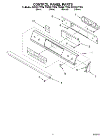 02 - Control Panel Parts parts for Whirlpool Range GW395LEPT04 from AppliancePartsPros.com