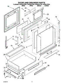 04 - Door And Drawer Parts parts for Whirlpool Range GW395LEPT04 from AppliancePartsPros.com
