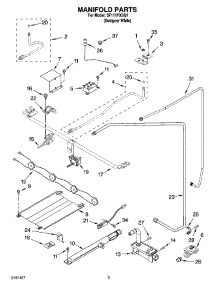 03 - Manifold Parts parts for Whirlpool Range SF111PXSQ1 from AppliancePartsPros.com
