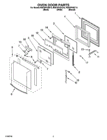 04 - Oven Door Parts parts for Whirlpool Range RS675PXGT15 from AppliancePartsPros.com