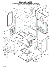 04 - Chassis Parts parts for Whirlpool Range SF114PXSQ1 from AppliancePartsPros.com
