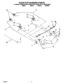 07 - Cooktop Burner Parts, Optional Parts parts for Whirlpool Range GW395LEPQ03 from AppliancePartsPros.com