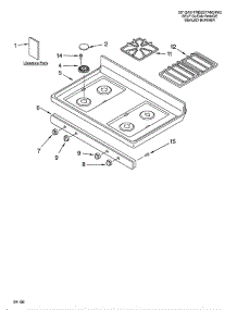 Cooktop parts for Whirlpool Range SF367LSXQ0 from AppliancePartsPros.com