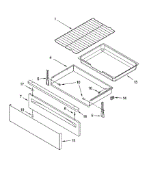 Drawer & Broiler parts for Whirlpool Range SF367LSXQ0 from AppliancePartsPros.com