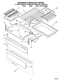02 - Drawer & Broiler Parts parts for Whirlpool Range GR563LXSQ1 from AppliancePartsPros.com