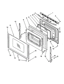 Door parts for Whirlpool Range RF388LXGT4 from AppliancePartsPros.com