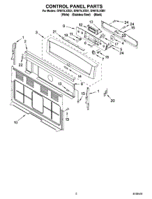 02 - Control Panel Parts parts for Whirlpool Range GR673LXSQ1 from AppliancePartsPros.com