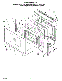 05 - Door Parts parts for Whirlpool Range SF262LXSW0 from AppliancePartsPros.com