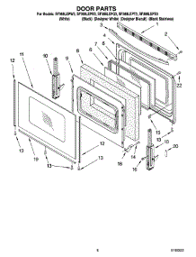 06 - Door Parts, Optional Parts (Not Included) parts for Whirlpool Range SF368LEPB3 from AppliancePartsPros.com